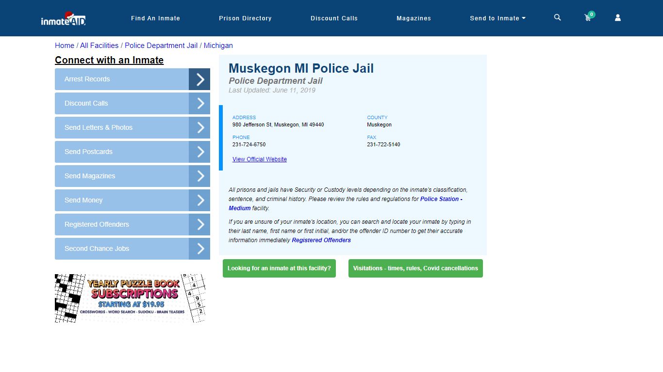 Muskegon MI Police Jail & Inmate Search - Muskegon, MI